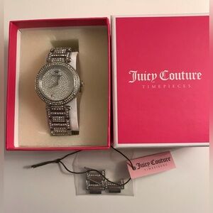 Juicy Couture Pave Crystal Silver Watch